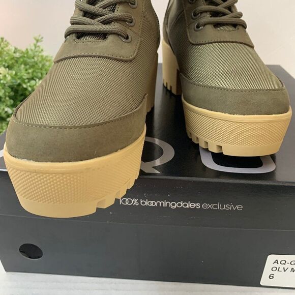 Aqua Go Hiker Combat Platform Booties Olive Green - Picture 3 of 13